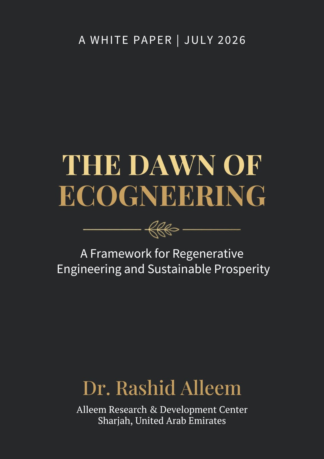 The Dawn Of Ecogneering Book